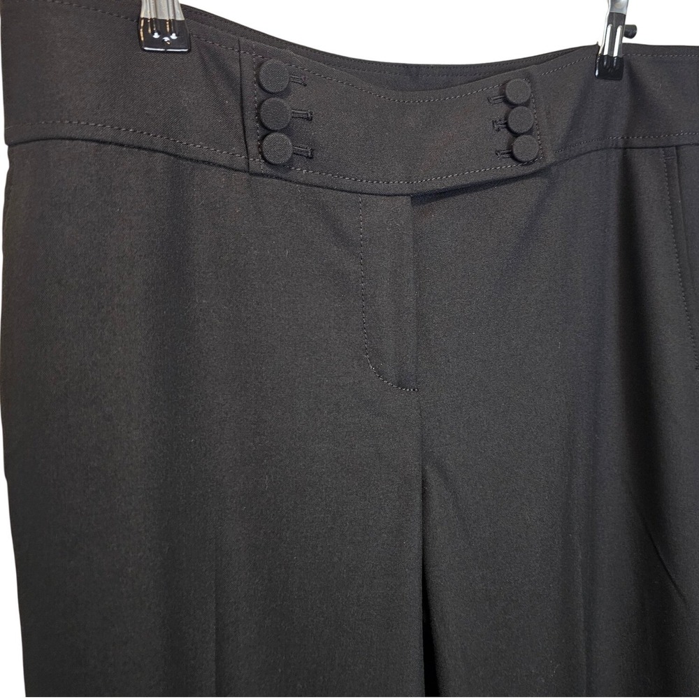 Ann Taylor Margo Wide Leg Pants Black Minimalist Quiet Luxury‎ Office Size 10 - Picture 3 of 12